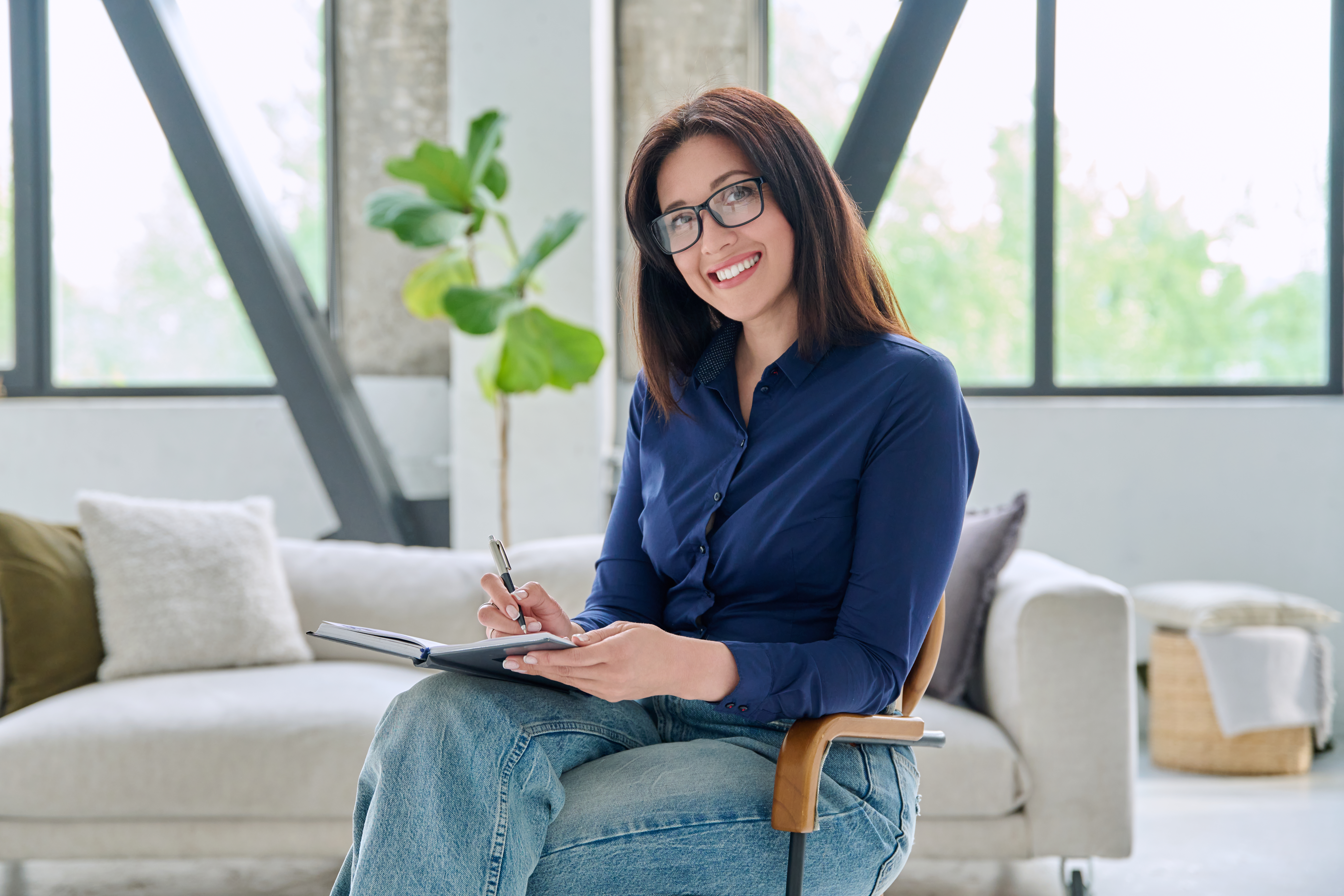 Career professionals in a modern workplace